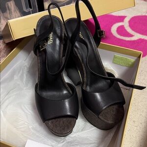 Michael Kors Black and Brown Heels